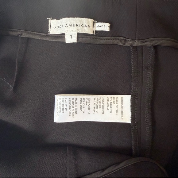 Good American Black Wide Leg pants - Picture 2 of 2